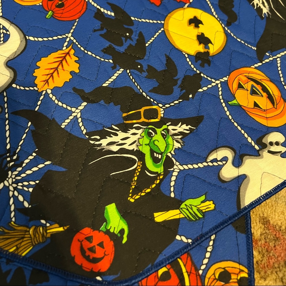 he cutest set of quilted fabric vintage Halloween placemat - Picture 14 of 15